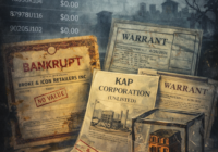 Illustration of non-CVR zombie holdings including a bankrupt stock certificate, unlisted spinoff shares, warrants, and real estate investments